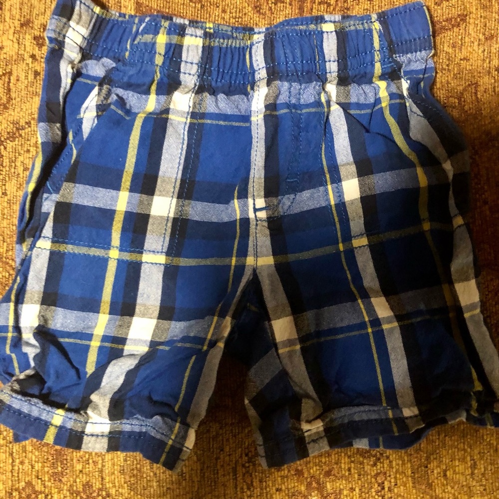 Okie Dokie Boys 18m Plaid Shorts